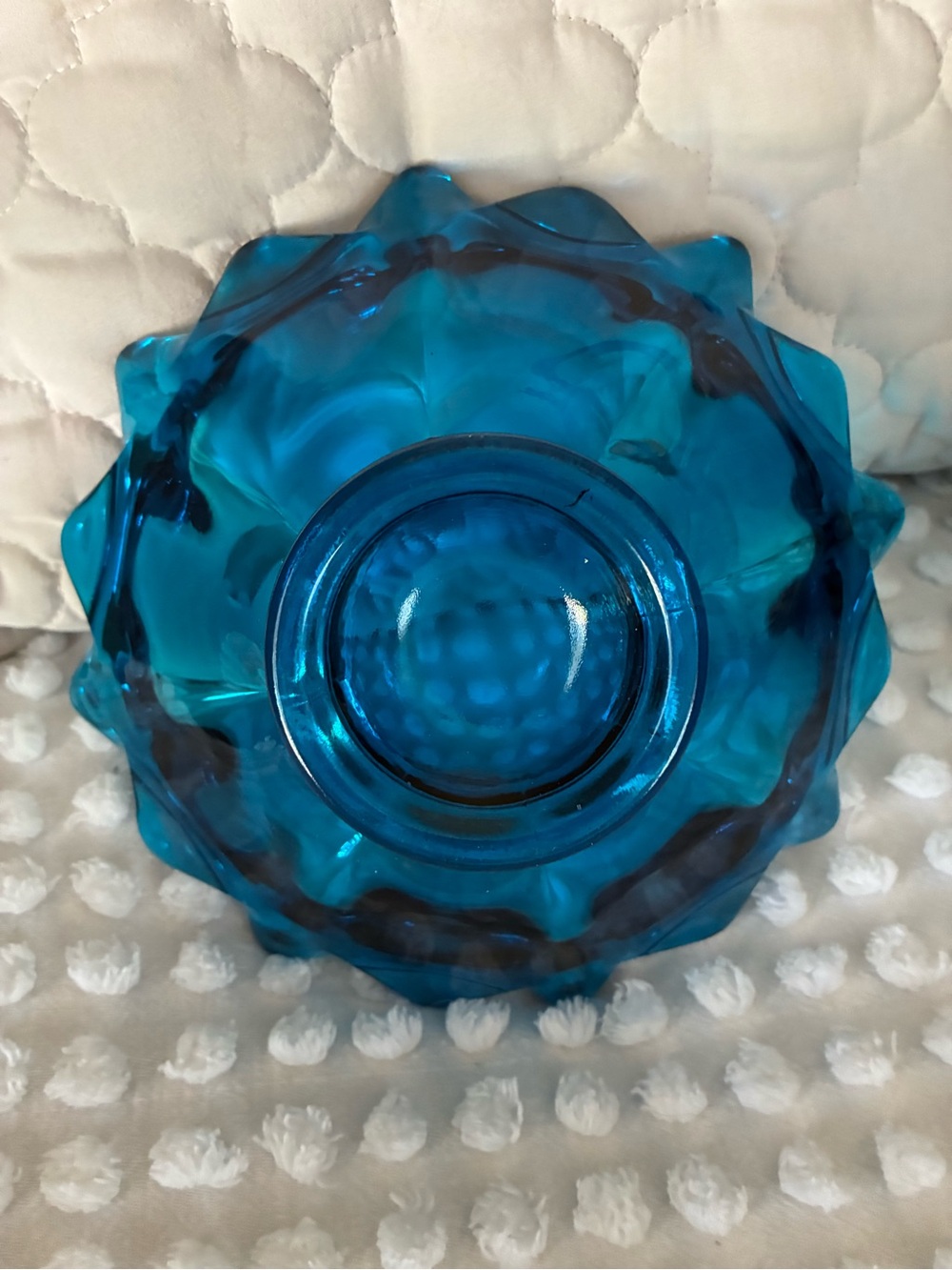 1960’s Viking Bluenique Glass Bowl Candy Dish - Picture 6 of 6